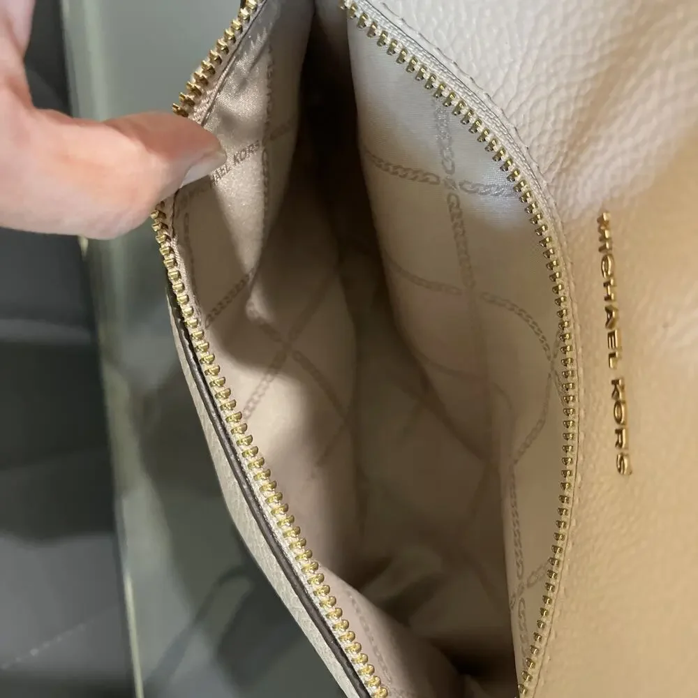 Michael Kors Rhea Pink Soft Pebbled Leather Backpack